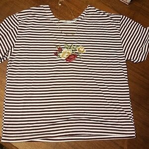 👸👕 Short sleeved striped shirt